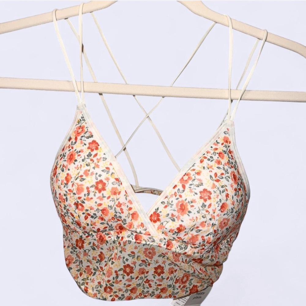 Gilly Hicks | Floral multi-coloured bralette top NWT